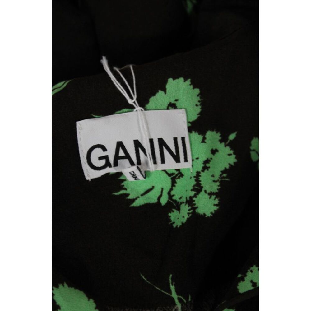 Ganni Womens Floral Pajama Set Brown Collared Long Sleeve Size 34 - Picture 9 of 9